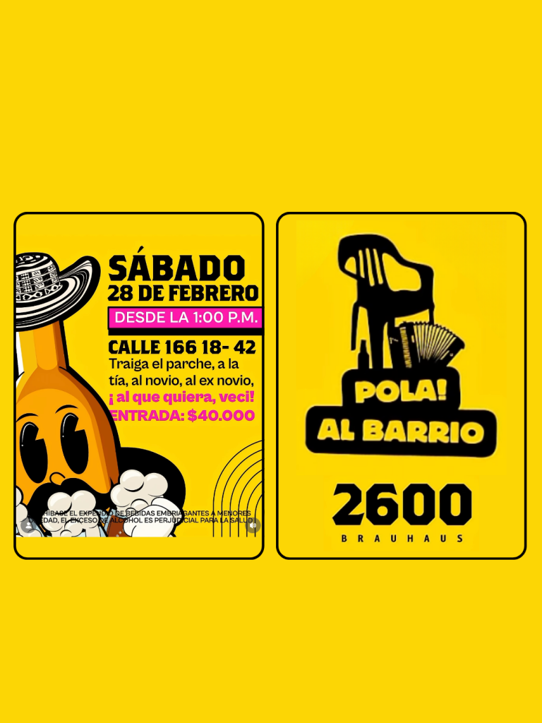 Evento Cervecero Pola al Barrio, 28 de febrero 2026. Calle 166 # 18-42, Bogotá